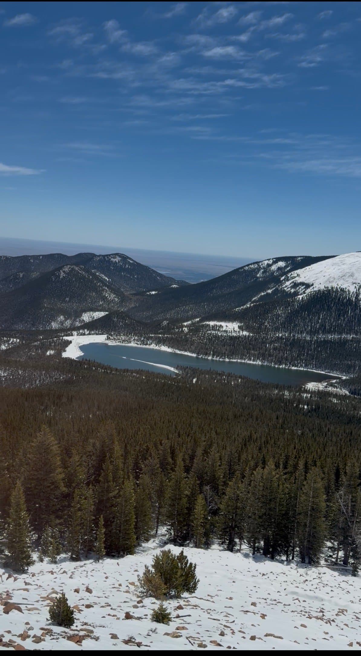 Snow-capped views from Pikes Peak